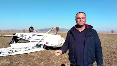 Isparta'dan Kalkış Yapan Eğitim Uçağı Denizli'de Tarlaya Düştü